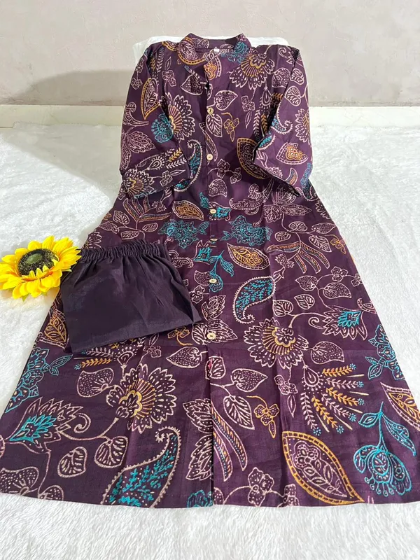Purple_Batik_Print_Cotton_Dress_with_Dupatta