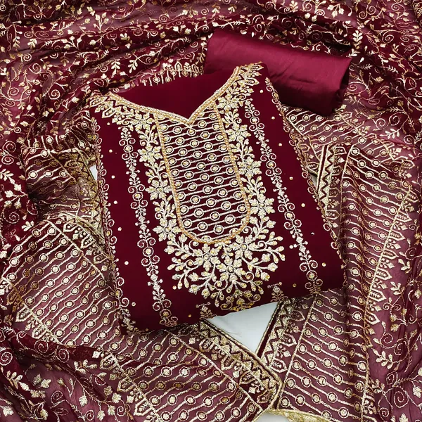 Maroon_Georgette_Embroidered_Salwar_Suit_with_Dupatta_-_3_Piece_Set