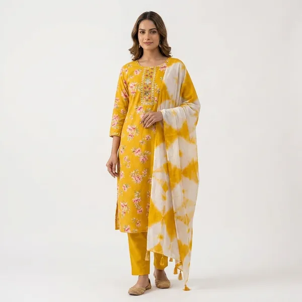 Yellow_Floral_Embroidered_Kurta_Set_with_Dupatta