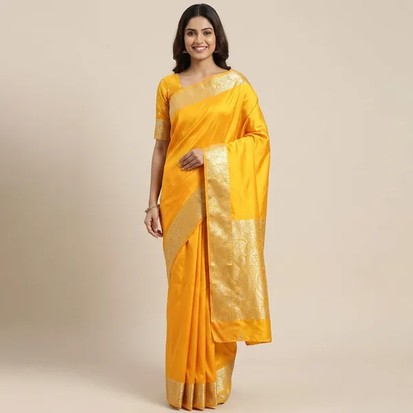 Yellow_Kanjivaram_Silk_Saree_with_Golden_Zari_Border_and_Brocade_Pallu
