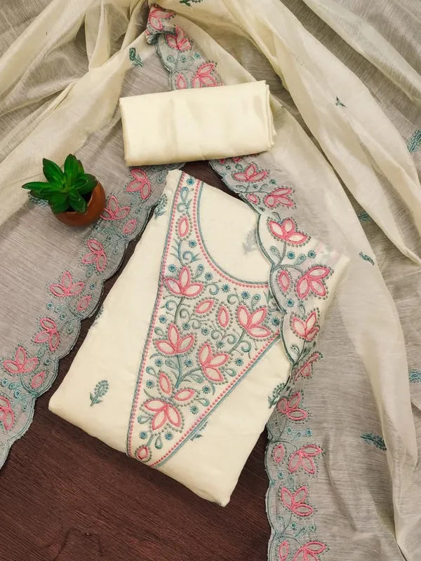 Off-White_Floral_Embroidered_Ethnic_Suit_Set_with_Pink_&_Green_Work