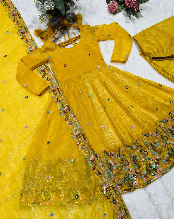Yellow_Embroidered_Mirror_Work_Lehenga_Choli_Set_with_Dupatta