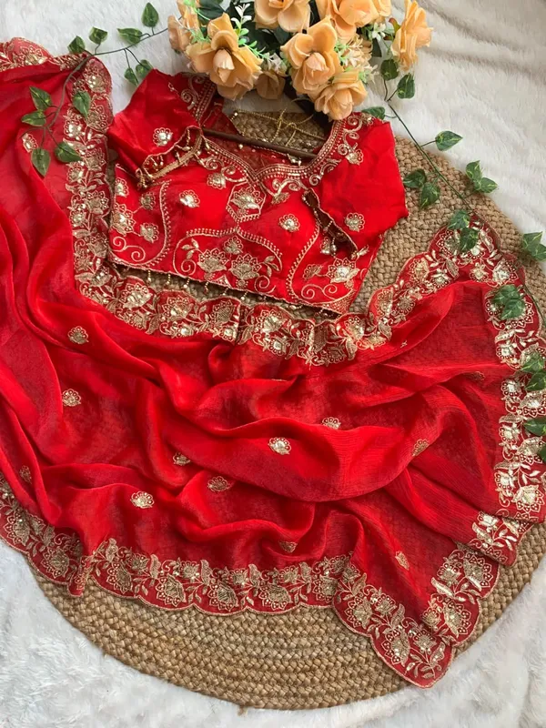 Red_Embroidered_Bridal_Lehenga_Set_with_Golden_Detailing