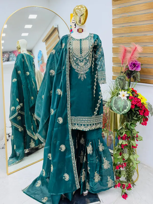 Embroidered_Teal_Green_Ethnic_Suit_Set_with_Dupatta