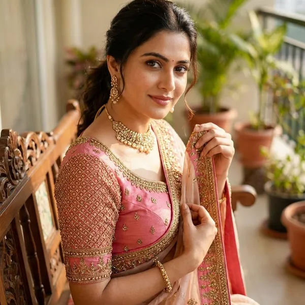 Elegant_Pink_Embroidered_Lehenga_Set_with_Heavy_Dupatta