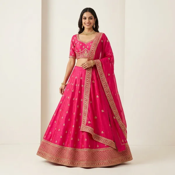 Elegant_Pink_Embroidered_Lehenga_Set_with_Heavy_Dupatta
