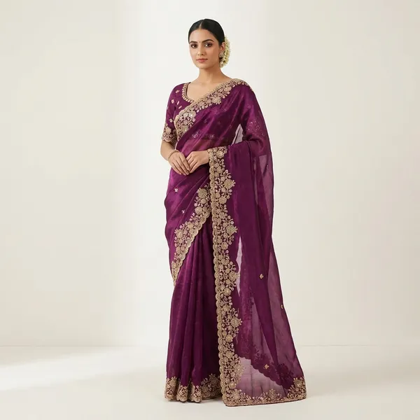 Purple_Vichitra_Silk_Saree_with_Golden_Embroidered_Border