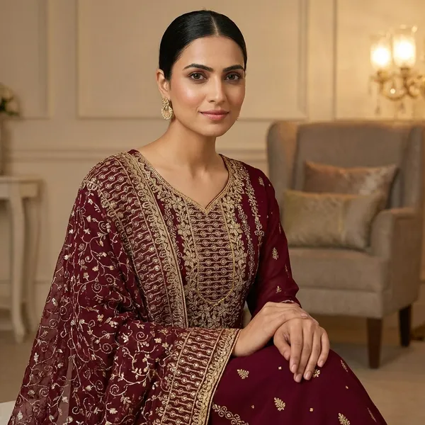Maroon_Georgette_Embroidered_Salwar_Suit_with_Dupatta_-_3_Piece_Set