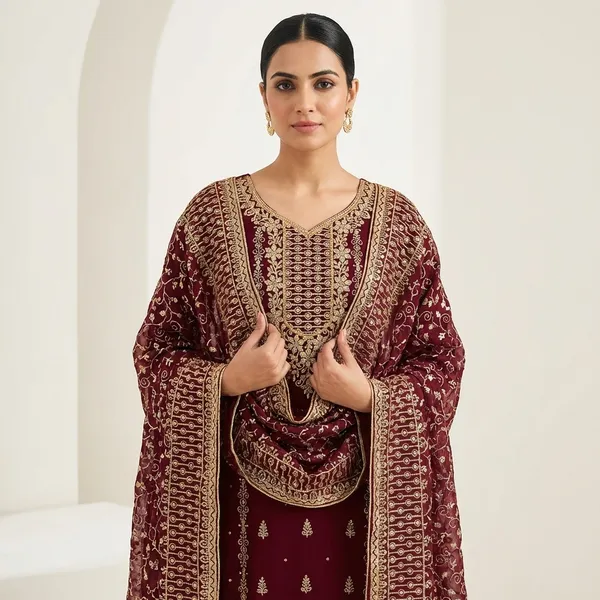 Maroon_Georgette_Embroidered_Salwar_Suit_with_Dupatta_-_3_Piece_Set