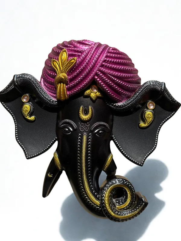 Black_And_Pink_Premium_Quality_With_Golden_Finish_Ganesh_Face