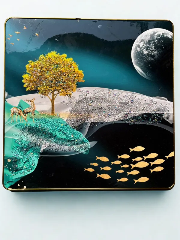 Multicolour_Premium_Quality_16x16_Inch_Deer_Scenery_Square