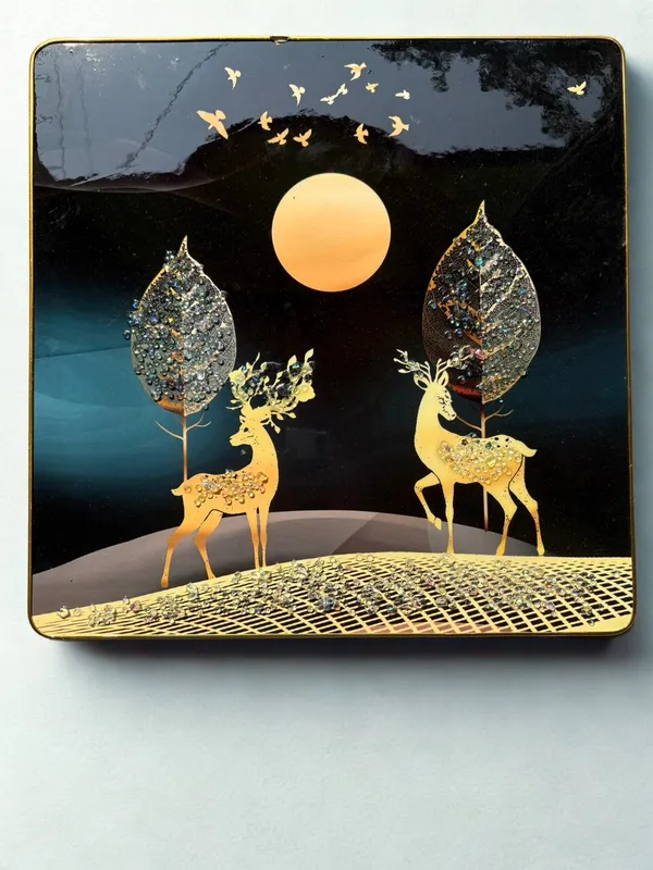 Multicolour_Premium_Quality_16x16_Inch_Double_Deer_Scenery_Square