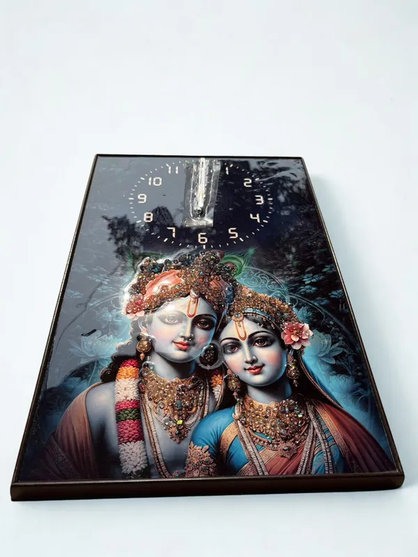 Multicolour_Premium_Quality_12x18_Inch_Radha_Krishna_Framing_Cum_Wall_Clock