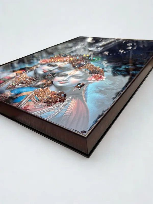 Multicolour_Premium_Quality_12x18_Inch_Radha_Krishna_Framing_Cum_Wall_Clock