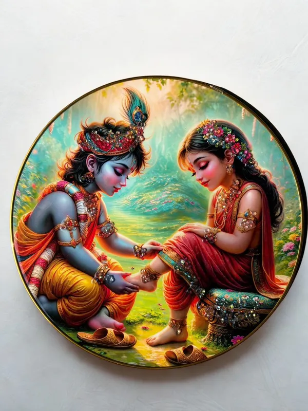 Multicolour_Premium_Quality_12x12_Inch_Radha_Krishna_Round_Frame