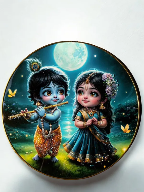 Multicolour_Premium_Quality_12x12_Inch_Radha_Krishna_Round_Frame