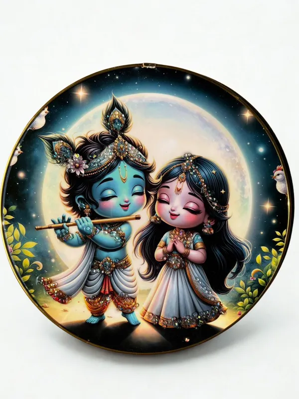 Multicolour_Premium_Quality_12x12_Inch_Radha_Krishna_Round_Frame