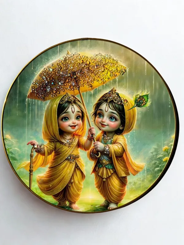 Multicolour_Premium_Quality_12x12_Inch_Radha_Krishna_Round_Frame