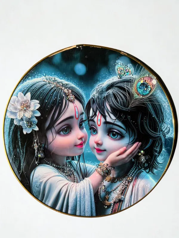 Multicolour_Premium_Quality_12X12_Inch_Radha_Krishna_Round_Frame