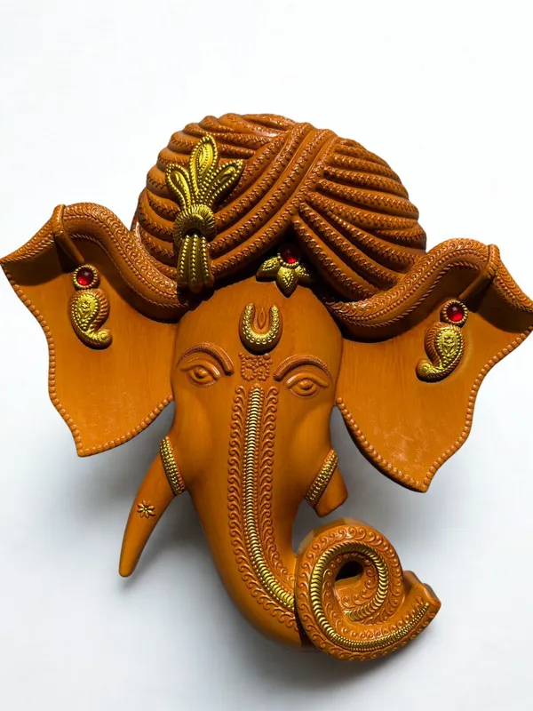 Wood_Brown_With_Golden_Finish_Premium_Quality_Ganesh_Face