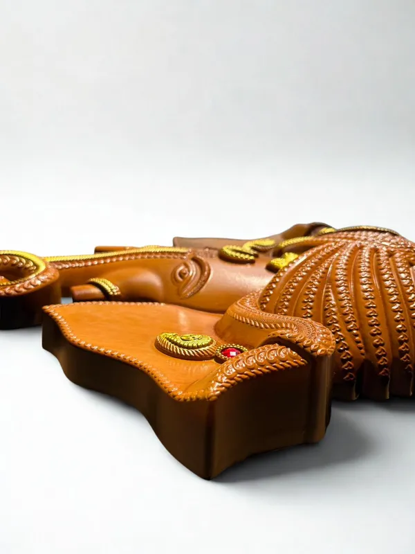 Wood_Brown_With_Golden_Finish_Premium_Quality_Ganesh_Face