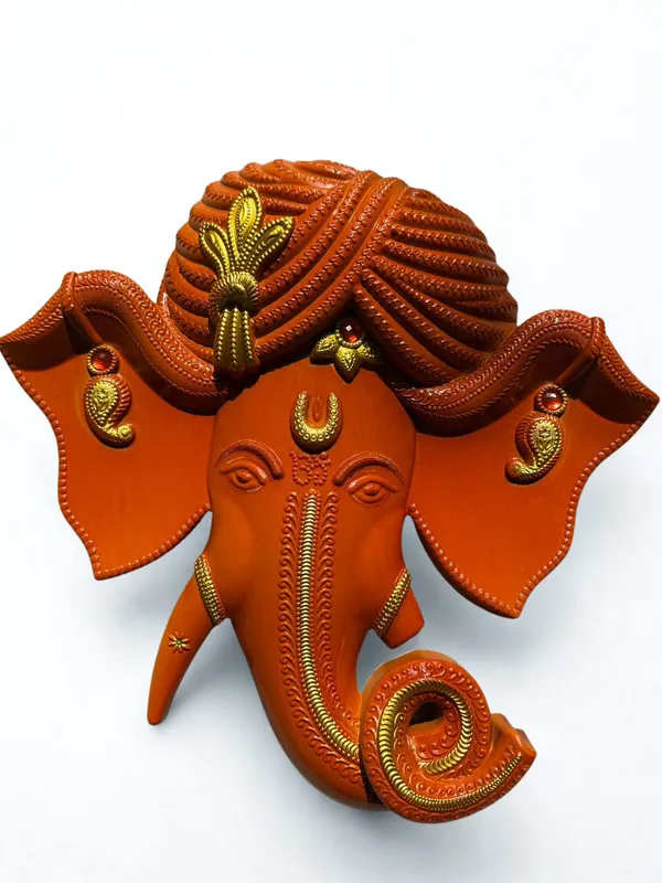 Combination_Of_Brown_And_Golden_Premium_Quality_Finish_Ganesh_Face