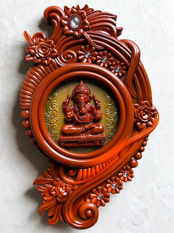 Orange_Premium_Quality_Ganesh_Framing