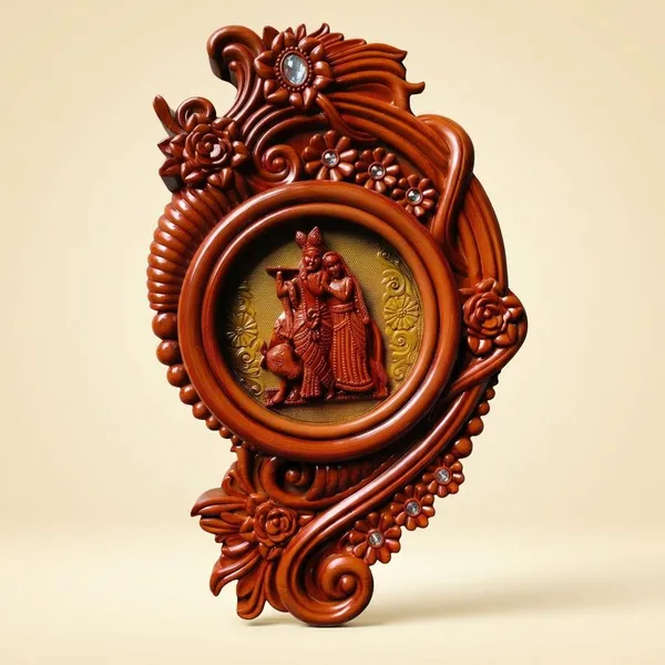 Orange_Premium_Quality_Radha_Krishna_Framing