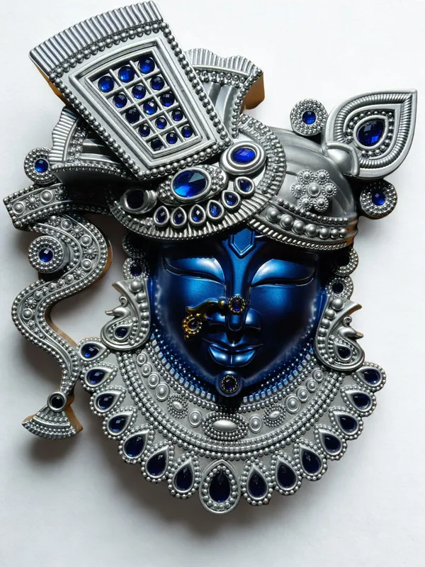 Blue_And_Silver_Premium_Quality_Shreenathji_Face