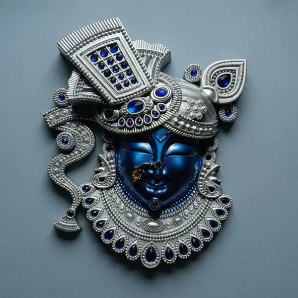 Blue_And_Silver_Premium_Quality_Shreenathji_Face