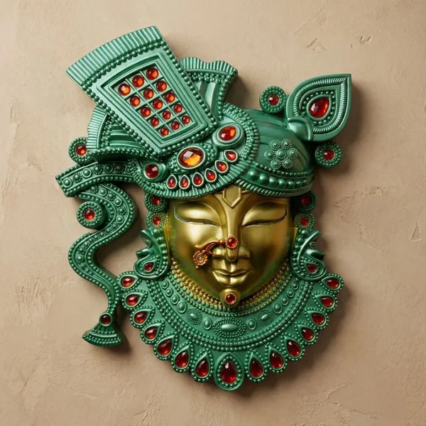 Golden_And_Green_Premium_Quality_Shreenathji_Face
