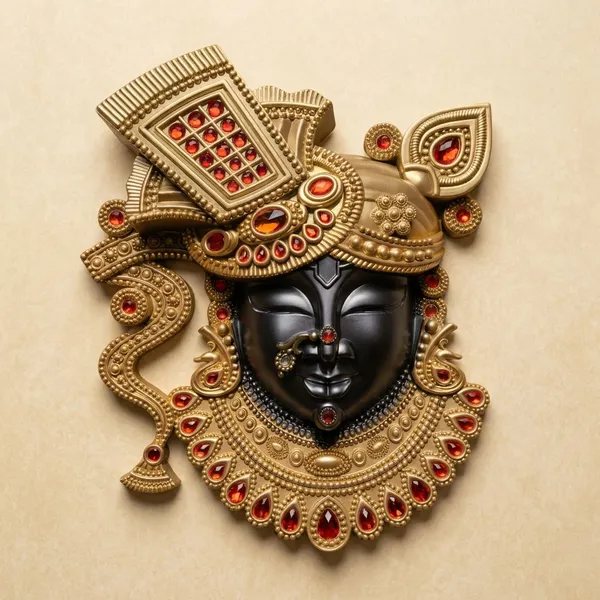 Blue_And_Golden_Premium_Quality_Shreenathji_Face