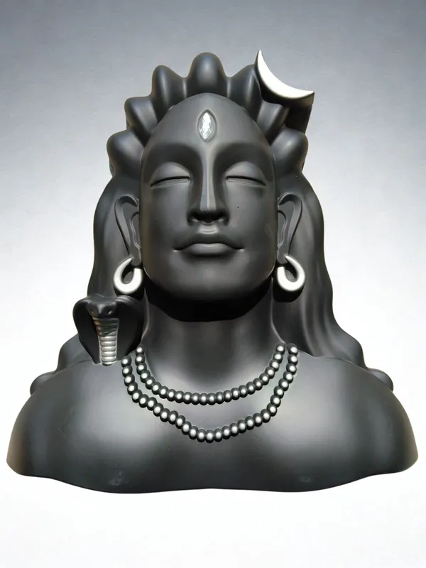 Black_Face_Silver_Chain_Premium_Quality_Adiyogi_Face