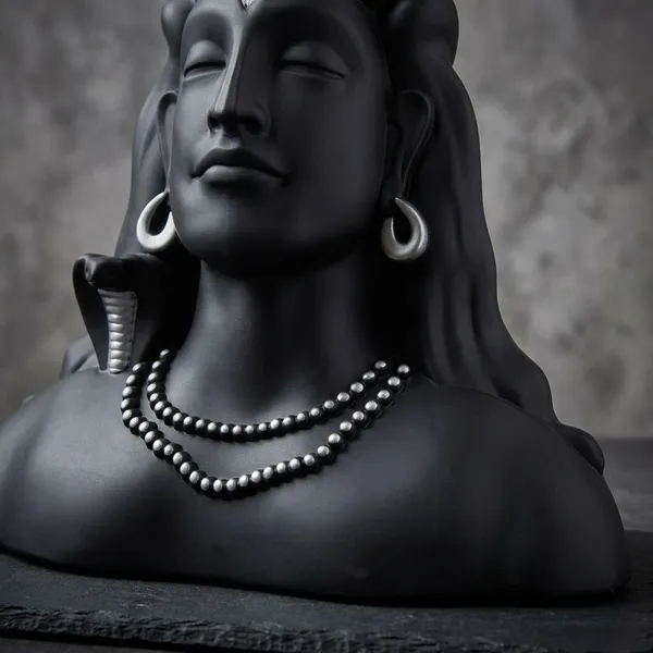 Black_Face_Silver_Chain_Premium_Quality_Adiyogi_Face