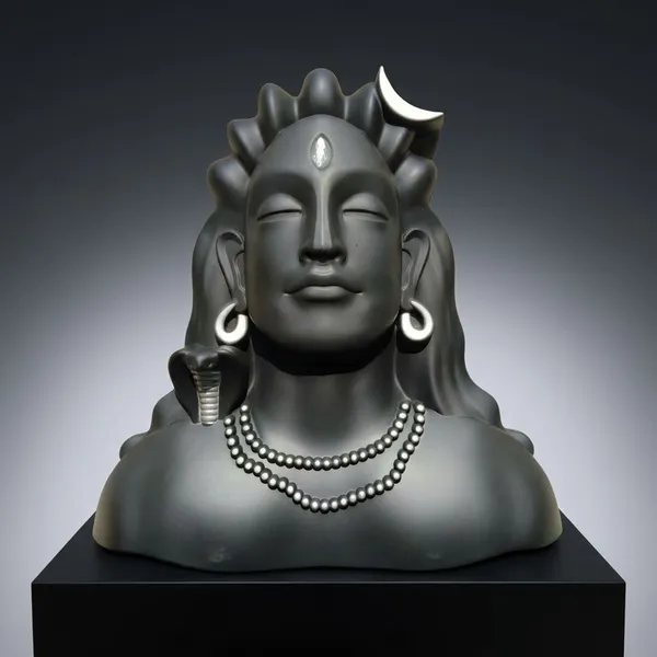 Black_Face_Silver_Chain_Premium_Quality_Adiyogi_Face