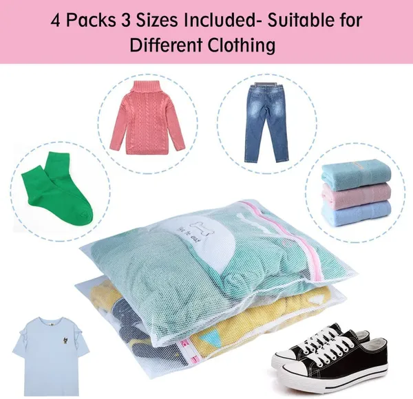 Delicates_Mesh_Laundry_Bags_|_Reusable_Washing_Machine_Wash_Bags_for_Bras,_Underwear,_Hosiery,_Blouses,_Jeans_&_Baby_Clothes_|_Durable_Travel_Laundry_Bags_with_Zipper_Closure