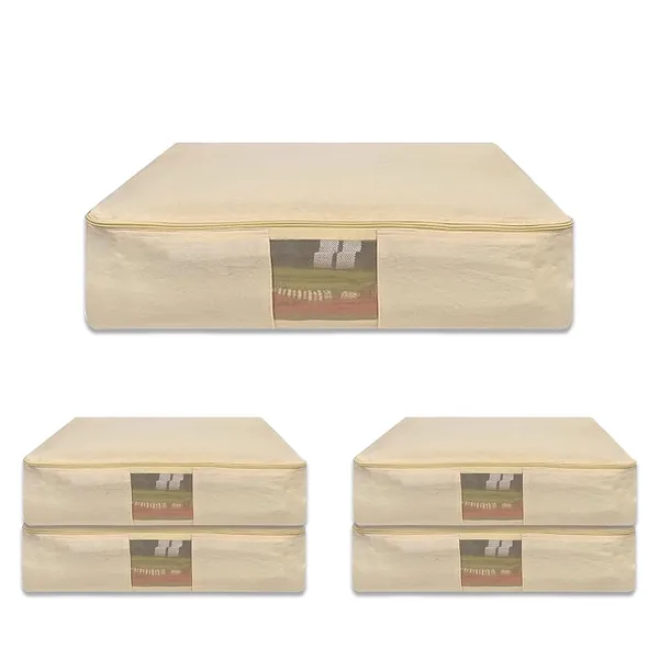 Cotton_Clothes_Storage_Box/Covers/Bags_with_Zip_as_Wardrobe_Organizer_for_Huge_/Dresses/Shirts/Trousers/Gown/Quilts
