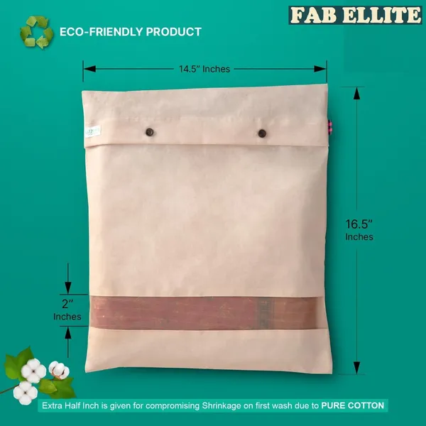 Cotton_Saree_Bags/Covers_for_Storage_Set_of_-_12_Big_size_single_(16_x_14_Inches)_with_Button_Closure_for_Clothes_Bags_and_Wardrobe_Organizer_with_Transparent_mesh_window