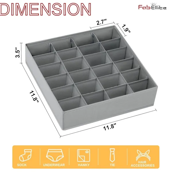 Undergarments_Organizer_for_Women_|_24_Compartment_Foldable_Socks_&_Innerwear_Storage_|_Space-Saving_Drawer_Divider_–__Grey
