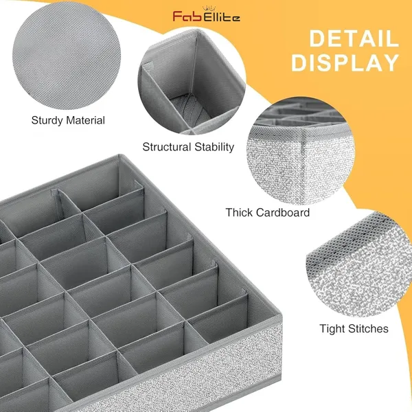 Undergarments_Organizer_for_Women_|_24_Compartment_Foldable_Socks_&_Innerwear_Storage_|_Space-Saving_Drawer_Divider_–__Grey
