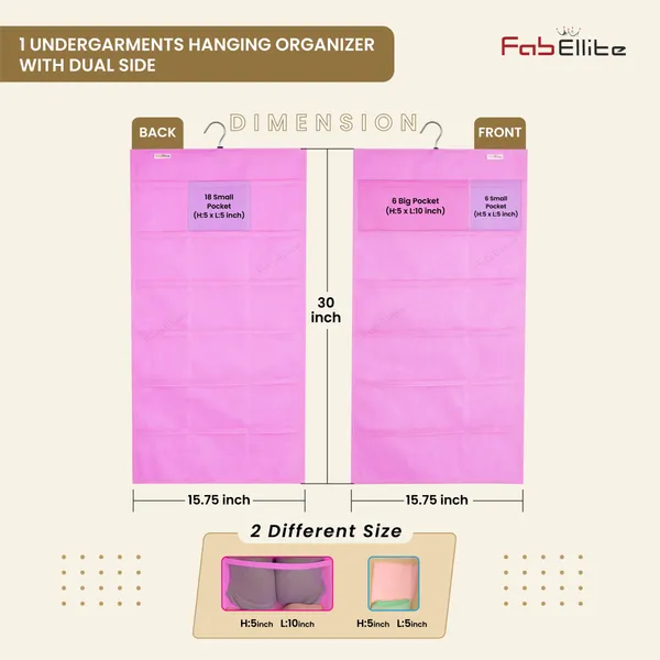 Double-Sided_Hanging_Organizer_with_30_Transparent_Clear_Pockets_|_Versatile_Wall_&_Closet_Storage_Bag_for_Socks,_Bras,_Underwear,_and_Accessories_|_Stylish_Pink_(Pack_of_1)