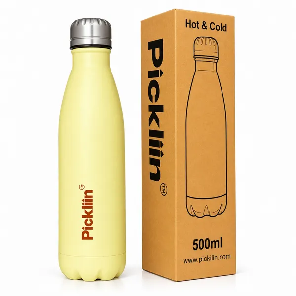 PICKLI_Cola_Pop_Hot_N_Cold_SS_Water_Bottle_500ml_|_Leak_Proof_BPA_Free_Rust_Proof_Reusable_Water_Bottle_|_Water_Bottle_for_School,_Office,_Gym,_Sports,_Travel_&_Daily_Use_-_yellow