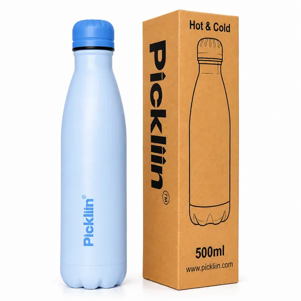 PICKLI_Cola_Pop_Hot_N_Cold_SS_Water_Bottle_500ml_|_Leak_Proof_BPA_Free_Rust_Proof_Reusable_Water_Bottle_|_Water_Bottle_for_School,_Office,_Gym,_Sports,_Travel_&_Daily_Use_-_Blue