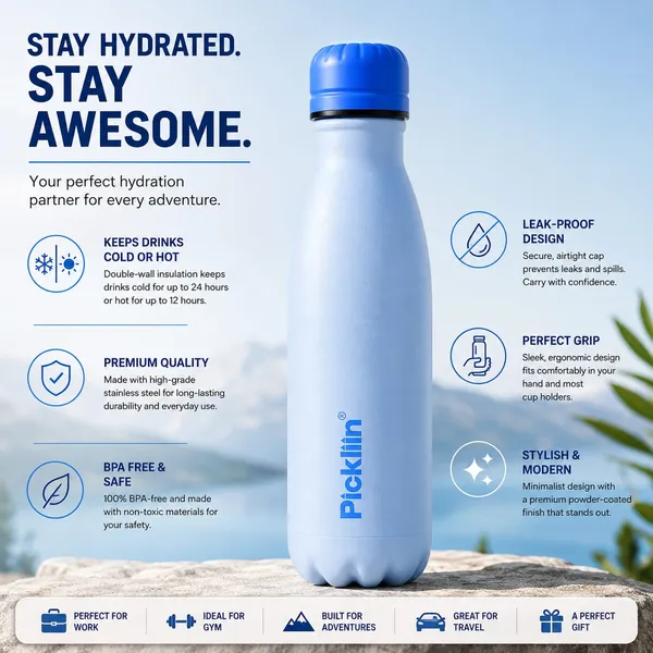 PICKLI_Cola_Pop_Hot_N_Cold_SS_Water_Bottle_500ml_|_Leak_Proof_BPA_Free_Rust_Proof_Reusable_Water_Bottle_|_Water_Bottle_for_School,_Office,_Gym,_Sports,_Travel_&_Daily_Use_-_Blue