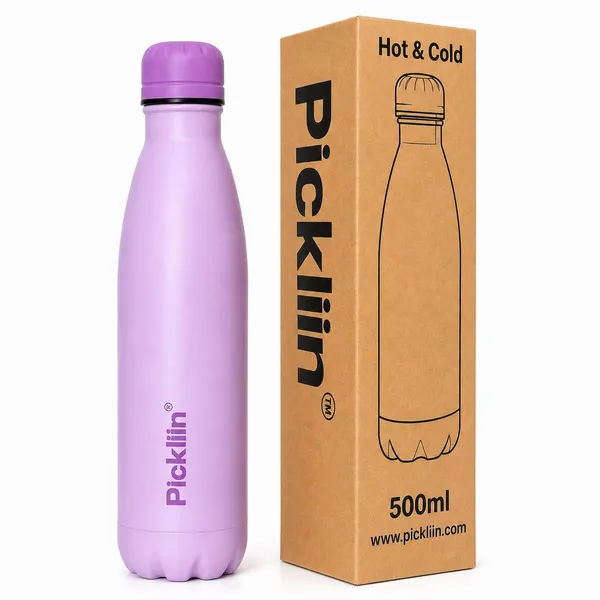 PICKLI_Cola_Pop_Hot_N_Cold_SS_Water_Bottle_500ml_|_Leak_Proof_BPA_Free_Rust_Proof_Reusable_Water_Bottle_|_Water_Bottle_for_School,_Office,_Gym,_Sports,_Travel_&_Daily_Use_-_Purple
