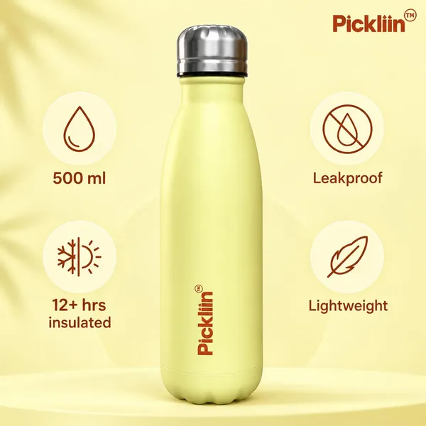 PICKLI_Cola_Pop_Hot_N_Cold_SS_Water_Bottle_500ml_|_Leak_Proof_BPA_Free_Rust_Proof_Reusable_Water_Bottle_|_Water_Bottle_for_School,_Office,_Gym,_Sports,_Travel_&_Daily_Use_-_yellow