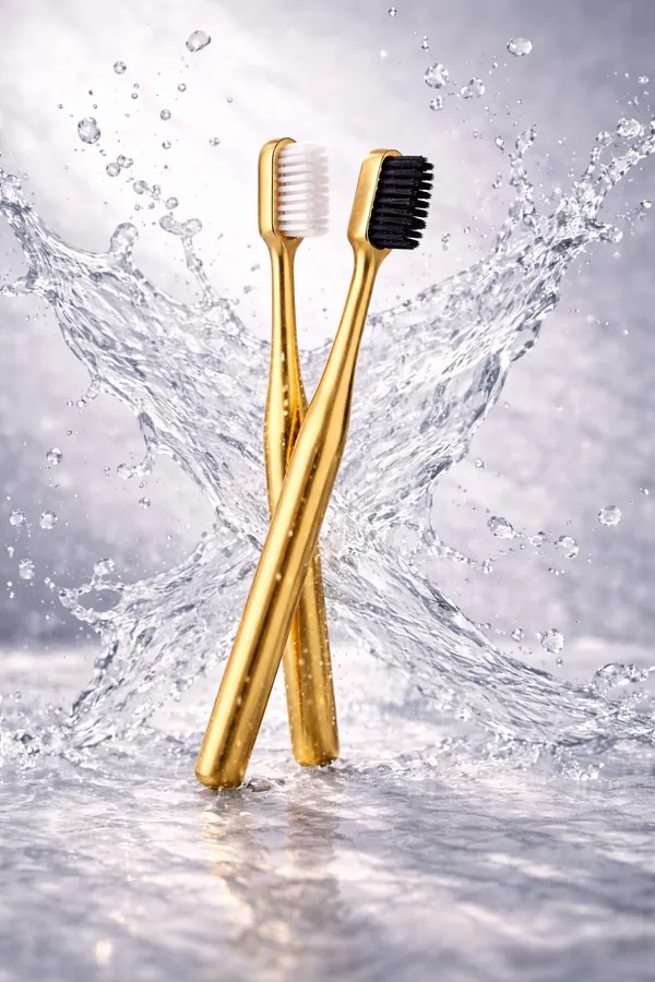 Premium_Gold_Coated_Toothbrush_With_White_And_Black_Bristles_–_Pack_Of_2
