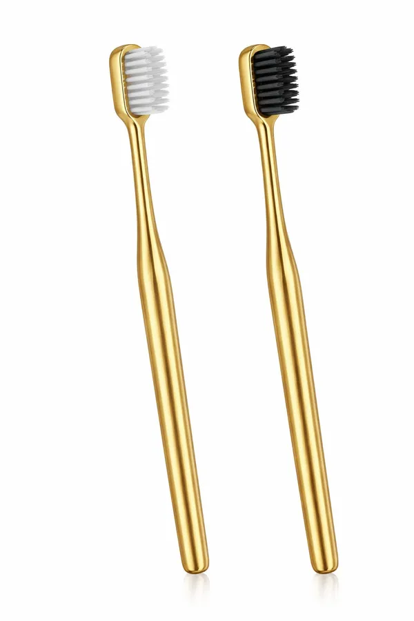 Premium_Gold_Coated_Toothbrush_With_White_And_Black_Bristles_–_Pack_Of_2