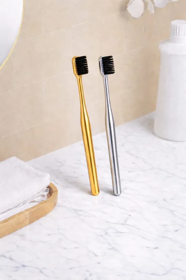 Premium_Gold_&_Silver-Coated_Toothbrush_Set_With_Black_Bristles_–_Pack_Of_2