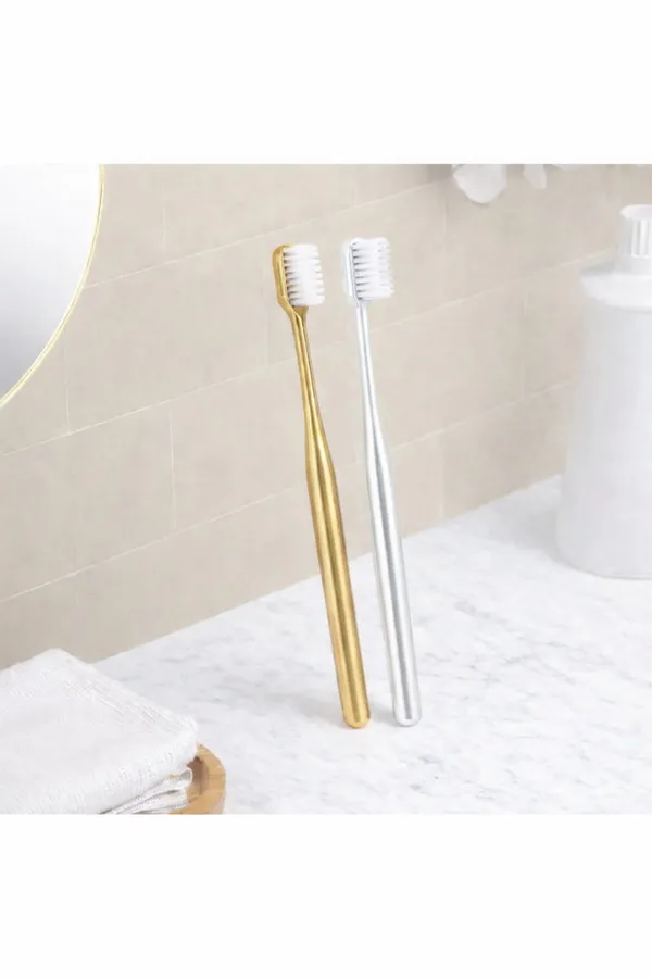 Premium_Gold_&_Silver-Coated_Toothbrush_Set_With_White_Bristles_–_Pack_Of_2